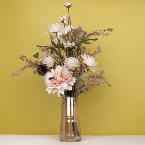CF01003 Buket umjetnih dalija, ruža, krizantema, novi dizajn, ukrasno cvijeće i biljke