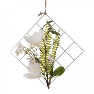 CF01019 Artificial Flower Lattice Wall Hanging Orchid Fern Mpho ea Letsatsi la Bo-mme
