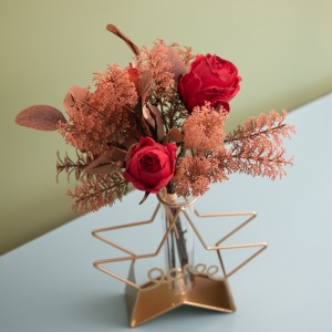 CF01102 Bó hoa hồng cẩm tú cầu nhân tạo Trang trí đám cưới phổ biến Bó hoa cô dâu