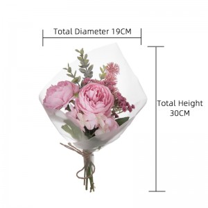 CF01100 Artificial Lotus Hydrangea Bouquet ອອກແບບໃໝ່ ຂອງຂວັນວັນແຫ່ງຄວາມຮັກ Bouquet Bridal