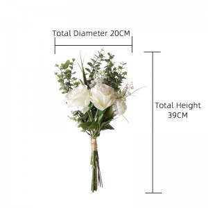 CF01139 Kënschtlech Rose Hydrangea Daisy Bouquet Neien Design Gaart Hochzäit Dekoratioun