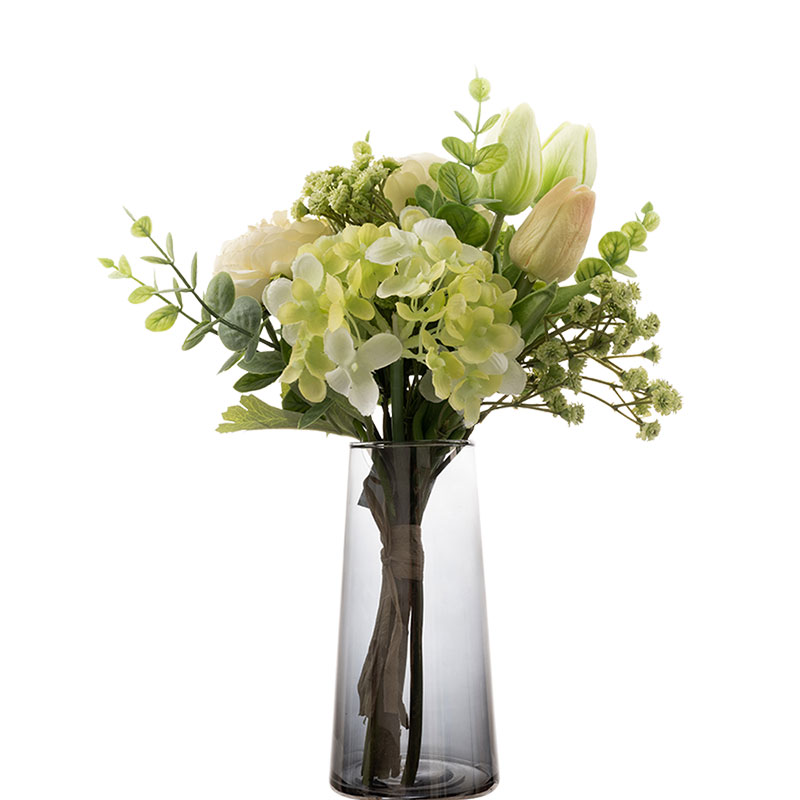 CF01071 Bouquet di ortensie di tulipani di loto artificiale Bouquet da sposa di nuovo design