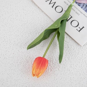 MW54102 අතින් සාදන ලද PU Tulips කෘතිම සැබෑ ස්පර්ශ මංගල මල් කුඩා Tulip ගෘහ අලංකරණය සඳහා