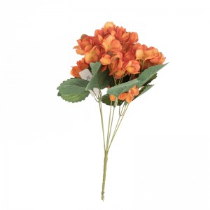 دسته گل مصنوعی پرطرفدار MW52705 از پارچه گل مصنوعی 7 شاخدار هیدرانسی برای تزیین عروسی باغ