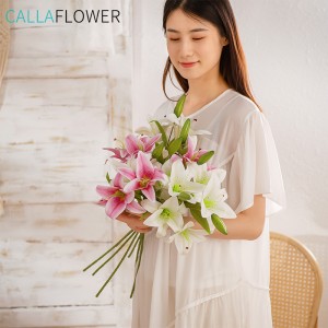 MW31587 Künstliche Blumenlilie, beliebte dekorative Blume, Hochzeitsdekoration, Seidenblumen
