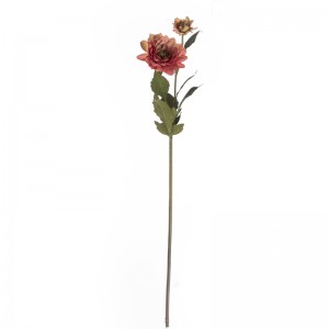 MW52702 New Design Artificial Flower 2 Flower Heads Dahlia for Garden Wedding Decoration