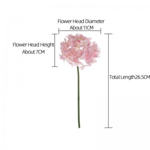 MW07354 ดอกไม้ประดิษฐ์ผ้าไหมไฮเดรนเยียเจ้าสาวดอกไม้ Faux สำหรับงานแต่งงานตกแต่ง