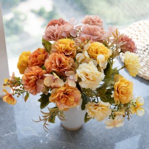 MW66010 Artificial Silk Flower Carnation Bunch ho an'ny Photography Soft Kitchen Wedding Party Fetiben'ny Fararano