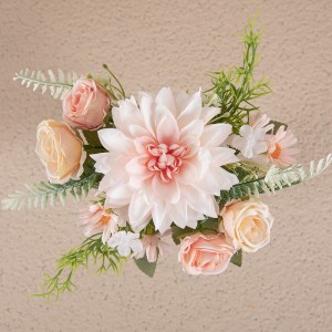 MW66793 Ucuz Düşük Adedi Ipek Yapay Çiçek Dahlia Buketi Ev Partisi Düğün Centerpieces Masa Süslemeleri için
