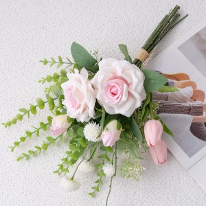 CF01182A 人工ローズ チューリップ タンポポの花束新デザイン結婚式の装飾バレンタインデーのギフト