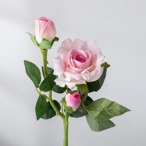 MW03335 Umelé kvety Dekorácia na svadobnú hostinu Sprej z konzervovanej ruže s dlhou stonkou s púčikmi