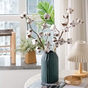 MW61103 vente en gros de fleurs artificielles d'intérieur bricolage, toucher réel, coton en soie de 77cm avec 4 Branches, autre fabricant de plantes décoratives