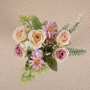 MW66794 ພາກຮຽນ spring ມາຮອດໃຫມ່ຂາຍສົ່ງດອກໄມ້ທຽມ Daisy Roses Mini Bouquet ສໍາລັບຫນ້າທໍາອິດເຫດການ Wedding centerpiece ສວນ Dec