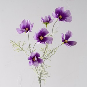 CL07001 Ofertă fierbinte țesătură din mătase artificială cu flori de primula europeană Coreopsis o singură tulpină pentru decorarea casei decor de masă