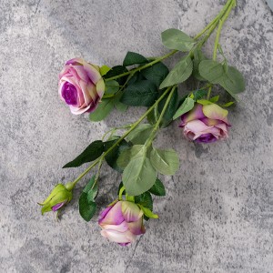 MW15189 عروسی مرکزی گل رز ابریشم ساقه عمده فروشی گیاه رز گل مصنوعی