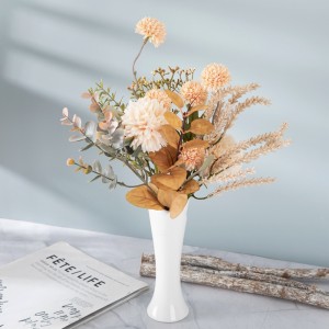 CF01221 Hot Selling Artificial Flower Bouquet Fabric Champagne Dandelion Bunch for Home Party Wedding Decoration