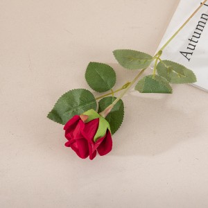 MW03340 עיצוב חדש חם קטיפה מלאכותית קטן ורד ענף יחיד 8 צבעים זמינים קישוט חתונה למסיבה בבית