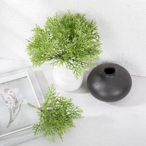 DY1-6236 Groothandel kunstbloem plant plastic groen blad kleine bundel voor huisdecoratie
