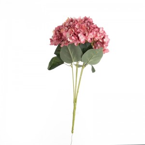 Bouquet d'hortensias en tissu artificiel MW52704, 14 couleurs disponibles, décoration de mariage