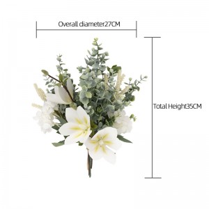 CF01031 Ram de flors artificials Magnolia Hydrangea Nou disseny de subministraments de casament