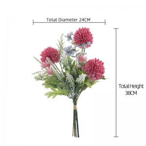 CF01285A Dandelion Ball Chrysanthemum Artificial Flower Bouquet MINI DIY Bunch Flowers Dei no ka Home Table Office Party
