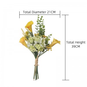 CF01098 Artificial Hydrangea Calla Thorn Ball Bouquet Nij ûntwerp Tuin Wedding Decoration