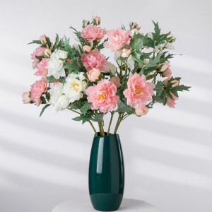 DY1-5769 Vải nhân tạo phổ biến Chi nhánh hoa mẫu đơn Chiều cao tổng thể 73,5cm 4 màu có sẵn để trang trí đám cưới