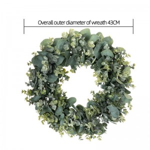 CF01131 Ghirlanda di eucalipto verde in plastica artificiale di nuovo design per la decorazione della parete di nozze domestiche