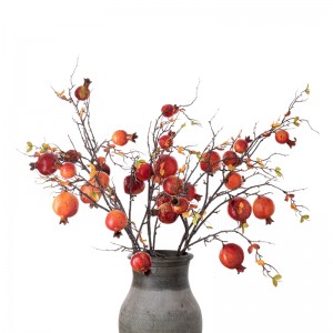 MW10893 High Quality Foam Pomegranate with Big Fruit and Autumn Leaves for Festival Decoration