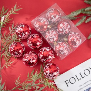 CF99101 Roșu Ornamente decorative din plastic cu bile de Crăciun pentru decorarea casei de Crăciun