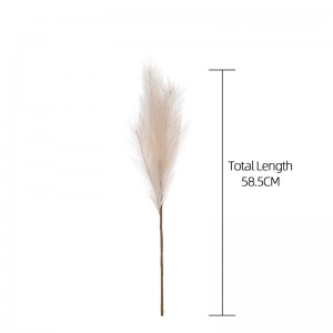 MW85004 Amazon Hot Sale Artificial Beige Eha Forked Fabrics Pampas Grass for Home Party Wedding Dei.
