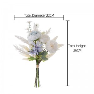CF01305 Dandelion Ranunculus Bouquet Bridal Wedding Bouquet କୃତ୍ରିମ ରେଶମ ବର ବରଯାତ୍ରୀ ଭିଣ୍ଟେଜ୍ ରୁଷ୍ଟିକ୍ ଷ୍ଟାଇଲ୍ ସାଟିନ୍ ବିବାହ