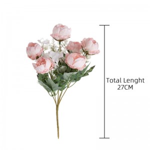 Bouquet de pivoines roses artificielles en soie, MW55503, Bouquet de fleurs de mariage, décoration florale