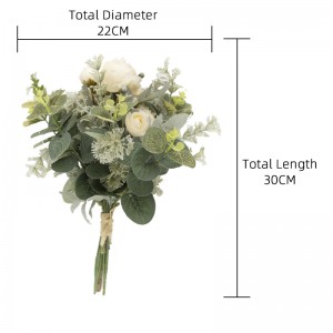 CF01041 कृत्रिम कमल गुलदस्ता नयाँ डिजाइन विवाह सजावट ब्राइडल गुलदस्ता रेशम फूलहरू