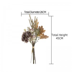 CF01210 အရည်အသွေးမြင့် ဇိမ်ခံပန်းပွင့် Hydrangea ခြောက်သွေ့ပူလောင်သော နှင်းဆီပန်းပွင့် ပန်းစည်း နေအိမ်ပါတီ မင်္ဂလာဆောင်အလှဆင်ခြင်း
