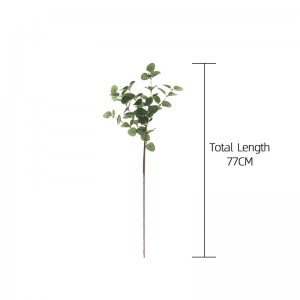 MW61216 Umjetna biljka eukaliptusa s jednom granom sa uklonjivom stabljikom Vruće prodaje ukrasno cvijeće i biljke
