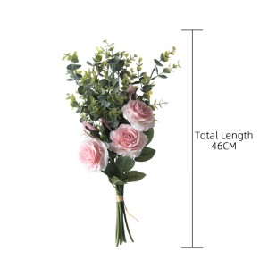 DY1-2300 umelé Nádherná dlhá ruža stonkové kvety kytica domáca svadobná výzdoba