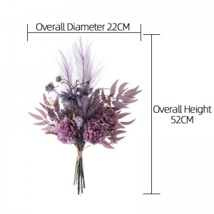 CF01127B Artificial Wild Chrysanthemum and Peony Bouquet New Design Christmas Picks