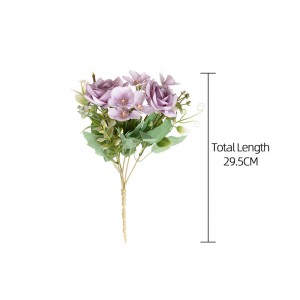 MW95002 Keinotekoinen ruusukimppu 7 väriä Saatavilla Kokonaispituus 29,5 cm kotibileisiin hääkoristeisiin
