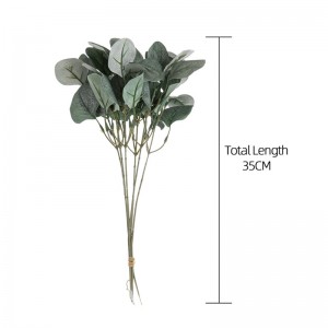 DY1-4024-6 Berkualitas Tinggi Diawetkan Tanaman Bunga Buatan Daun Eucalyptus Bunch Desain Baru Dekoratif