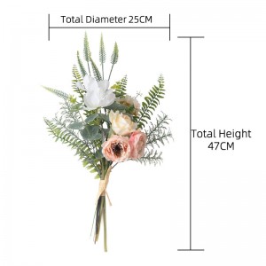 CF01137 Umělá růže Hydrangea Cosmos Kytice Zahradní svatební dekorace Svatební kytice