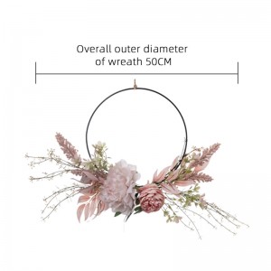 CF01121 Artificial Peony Wreath Wall Hanging Decorative Flowers and Plants Party Decoration
