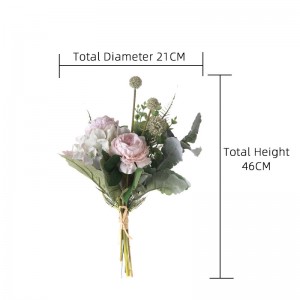 CF01073 Buatan Rose Hydrangea Bouquet Desain Baru Valentine's Day hadiah Taman Dekorasi Pernikahan