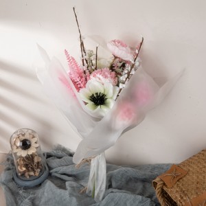 CF01171 Bouquet d'oeillets de camélia artificiels, nouveau Design, fleurs en soie, cadeau de fête des mères