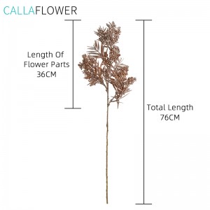 Cây hoa nhân tạo MW82106 Cây đơn thân dài Lá thông Bán buôn hoa và cây trang trí