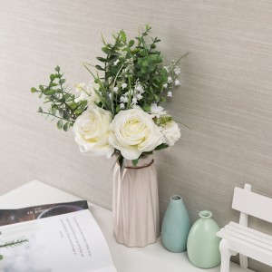 CF01139 Umetna vrtnica, hortenzija, šopek marjetic, nov dizajn, vrtna poročna dekoracija