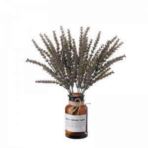 MW85010 Paquete de hierba de trigo artificial de plástico de imitación de 32 cm de altura con planta de simulación de 6 ramas para decoración del hogar de otoño