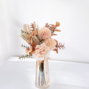 CF01220 طرح جدید دسته گل مصنوعی پارچه شامپاین قاصدک گل صد تومانی برای تزیین منزل تزیین عروسی