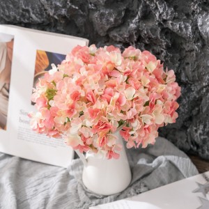 GF16384-1 ក្បាល Hydrangea សូត្រជាមួយដើម ក្បាលផ្កាសិប្បនិម្មិត DIY Wedding Centerpiece Home Party Baby Shower Decor