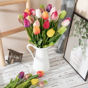 MW54102 ផលិតដោយដៃ PU Tulips សិប្បនិម្មិតប៉ះពិតប្រាកដ ផ្កា Mini Tulip សម្រាប់ការតុបតែងគេហដ្ឋាន